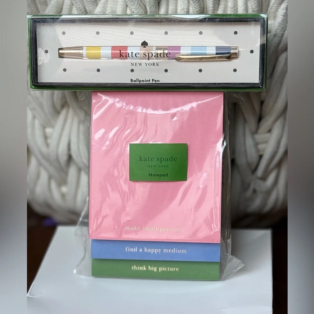 Kate Spade Multicolor Notepad and Ballpoint Pen - Picture 1 of 5